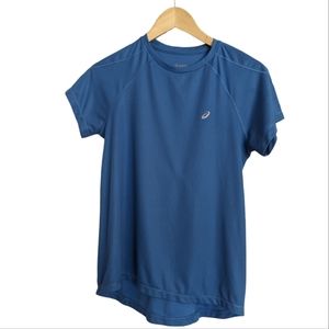 Woman's Asics Blue Athletic Short Sleeve Lightweight T-Shirt- Size Medium